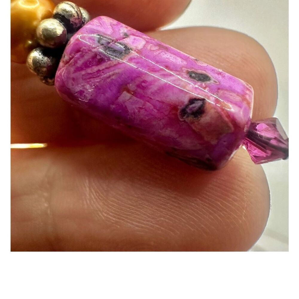 Pink beaded bracelet - Picture 8 of 10